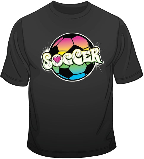 Soccer Ball - Neon T Shirt | BoardwalkTees.com