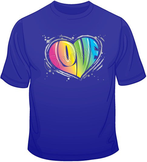 Love Heart-Neon T Shirt | BoardwalkTees.com