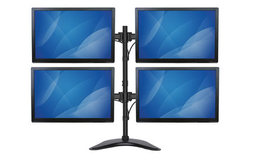 StarTech Quad-Monitor Desktop Stand - Adjustable 4 Monitors Stand - Height Adjustable ARMBARQUAD