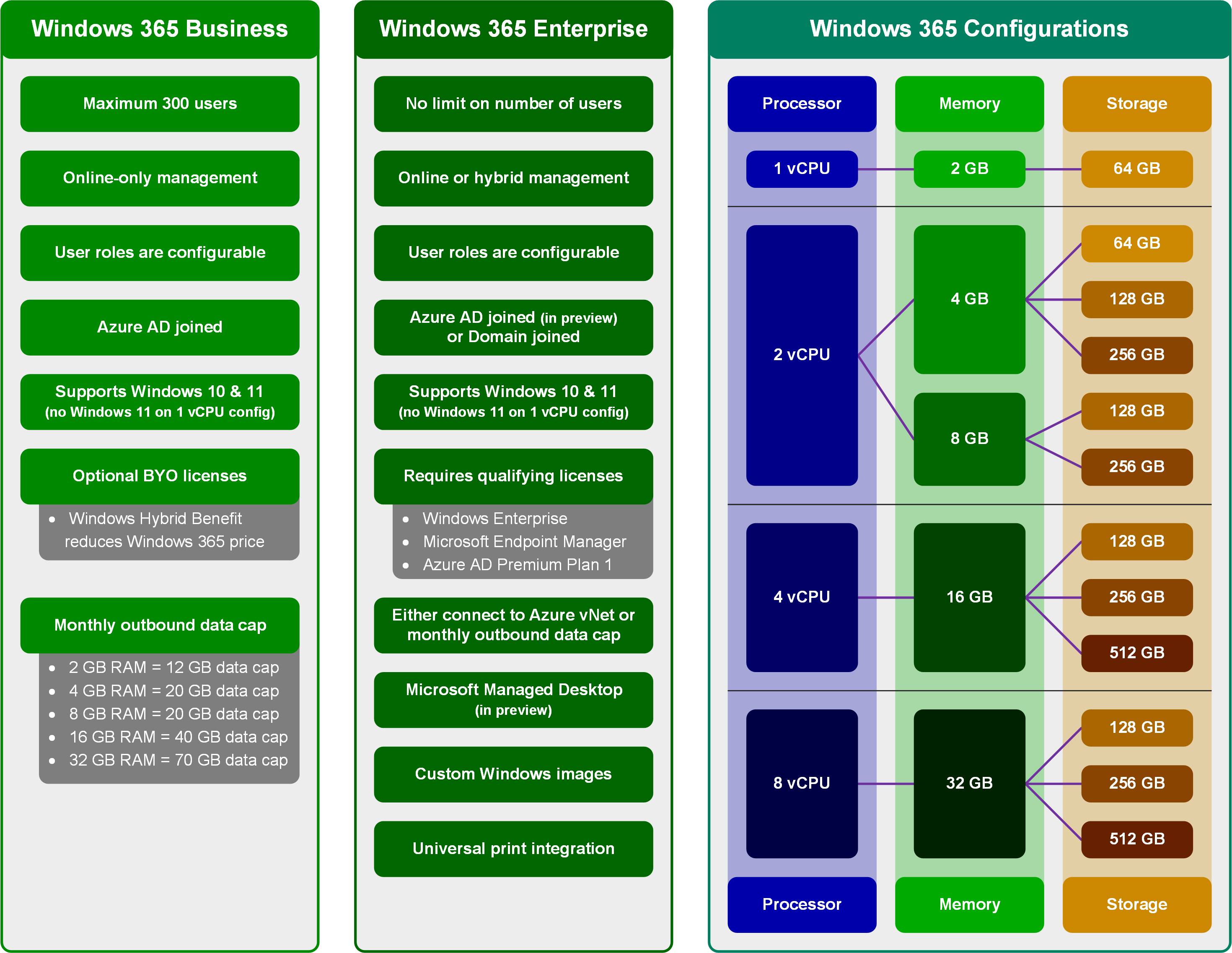 Windows 365 Business, Windows 365 Enterprise