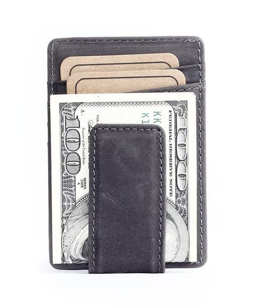 Leather Money Clip Wallet and Credit Card Holder - Minimalist Wallet ...