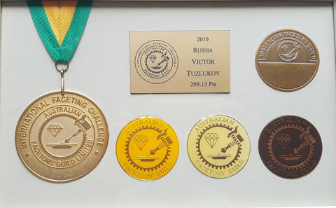Victor earned an impressive collection of international gems cutting awards