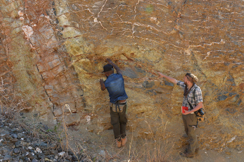 Wim at a sapphire mine 