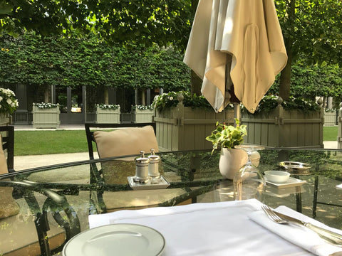 The Ritz inner Garden, a coquette place for a meeting in your typical french elegance