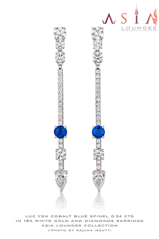 Luc Yen Cobalt Spinels earrings on 18k white gold