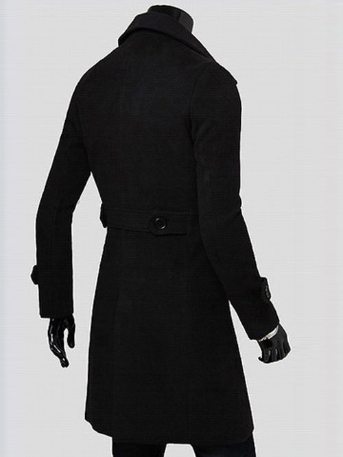 Double Breasted Overcoat with Side Pockets 9007 – meetfun