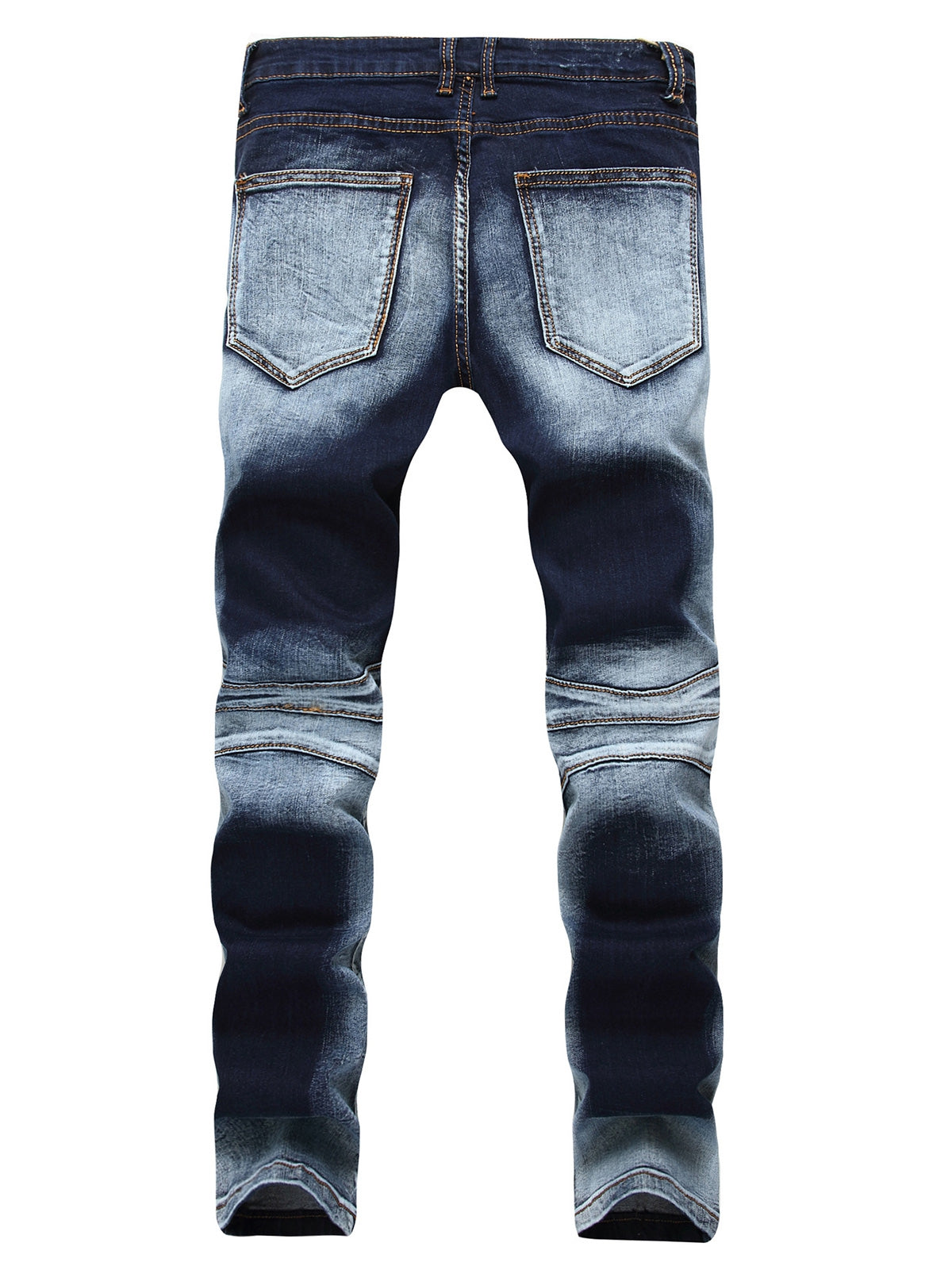 Men's Wash Ripped Acid Moto Jeans – meetfun