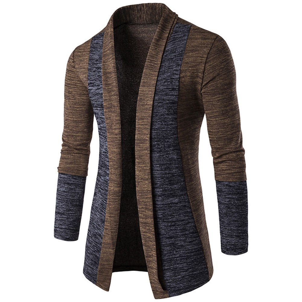 Men's Long Sleeve Sweater Lapel  Cardigan