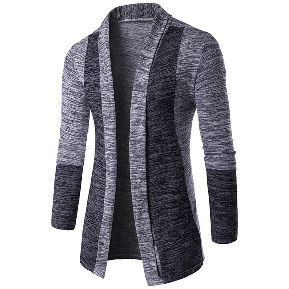 Men's Long Sleeve Sweater Lapel  Cardigan