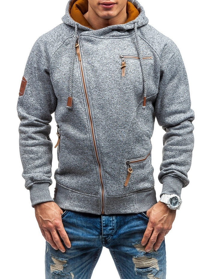 Personality Side Zipper Hooded Sweater for Men – meetfun