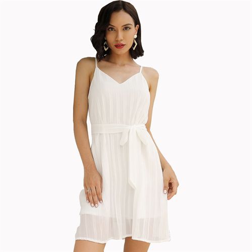 Sexy Ruffled Design Holiday Shoulder Lace-up Women's Dresses