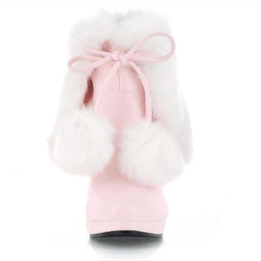 Ball Tassel Fur Short Snow Boots Plus Size Women Shoes 9318