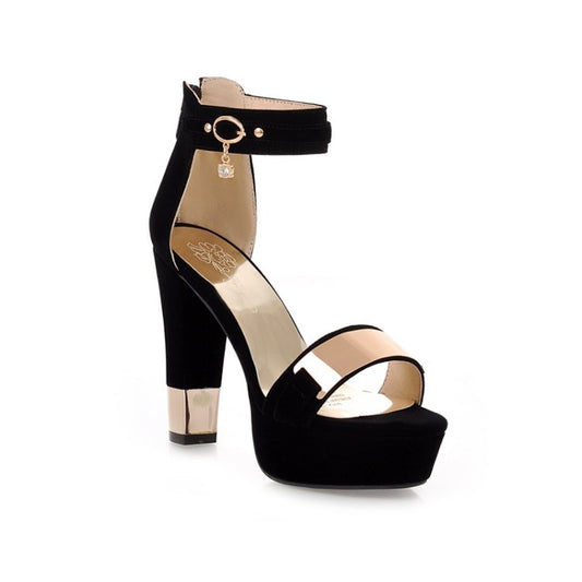 Women's Ankle Strap High Heel Platform Sandals