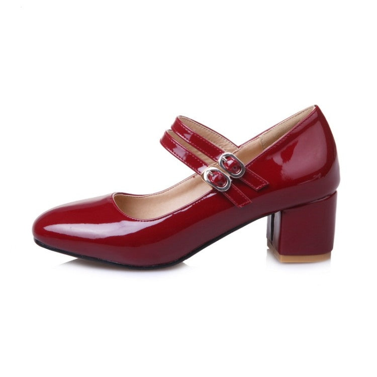 Square Head High Heel Shallow Mouth Women Pumps – meetfun