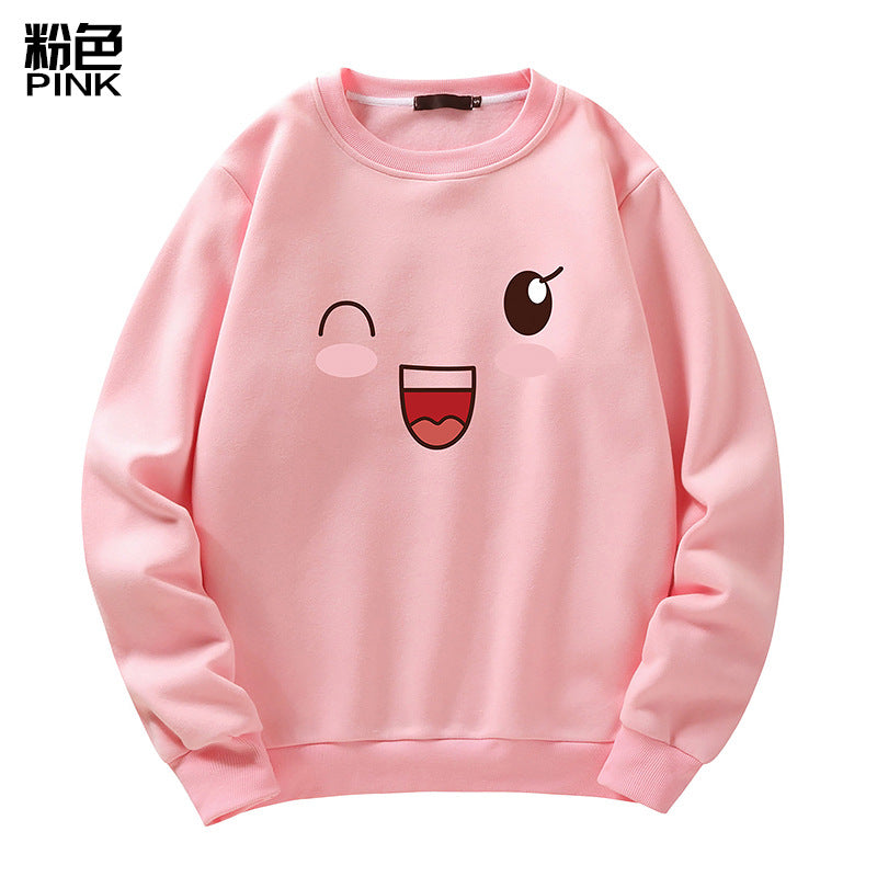 Round Neck Sweater Long Sleeved Sweatshirt