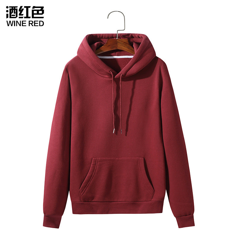 Pure Color Sports Hooded Sweater Coat