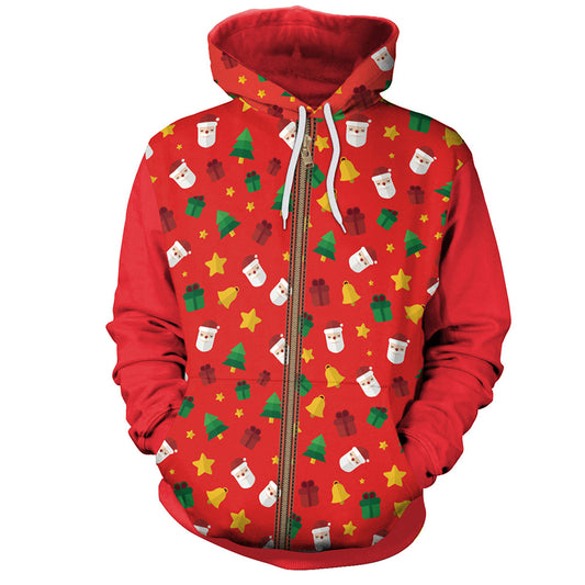 Couple Christmas Sweater Casual Hooded