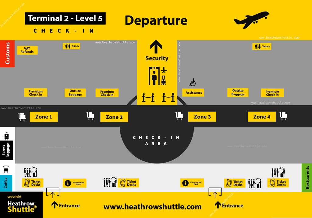 Heathrow Terminal 2 Departure Map