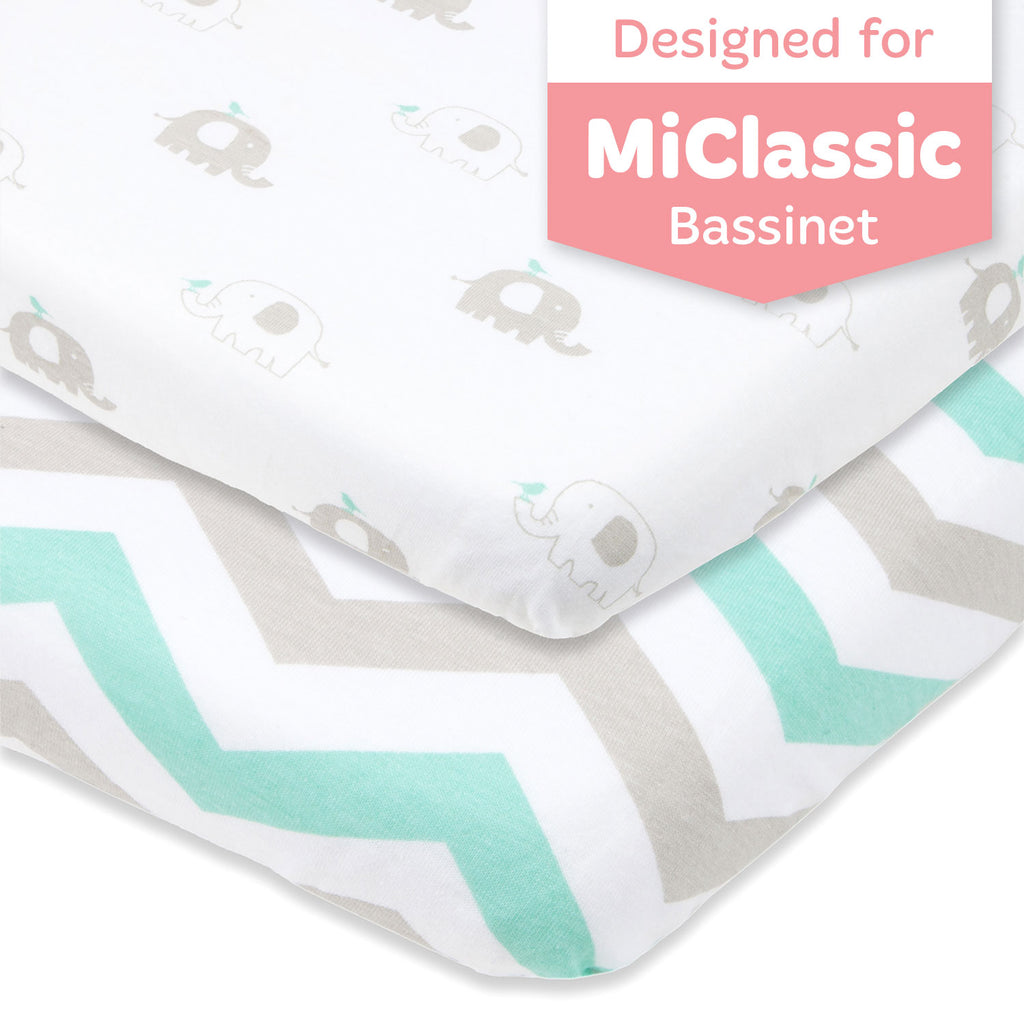 miclassic 2in1 rocking bassinet sheets