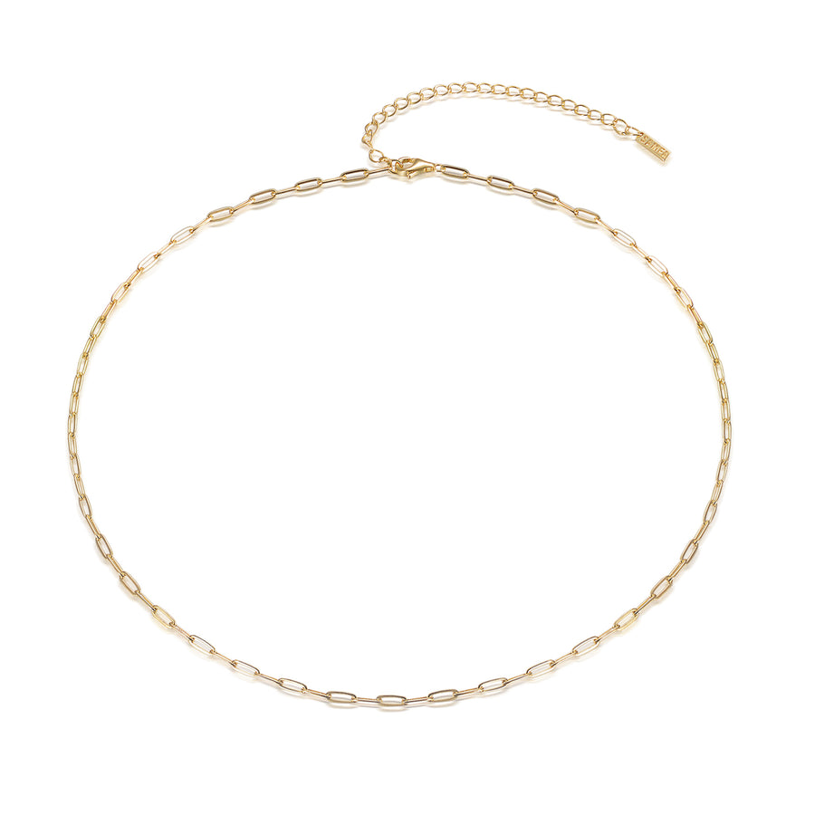 14k gold filled paper clip chain necklace extender 1 -6 ( 7mm )