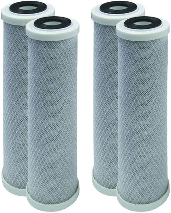 CFS – 4 Pack Activated Carbon Block Water Filters Cartridge Compatible with CCI-10-CLW12 – Removes Bad Taste & Odor – Whole House Replacement Water Filter Cartridge -10" x 2.5", White