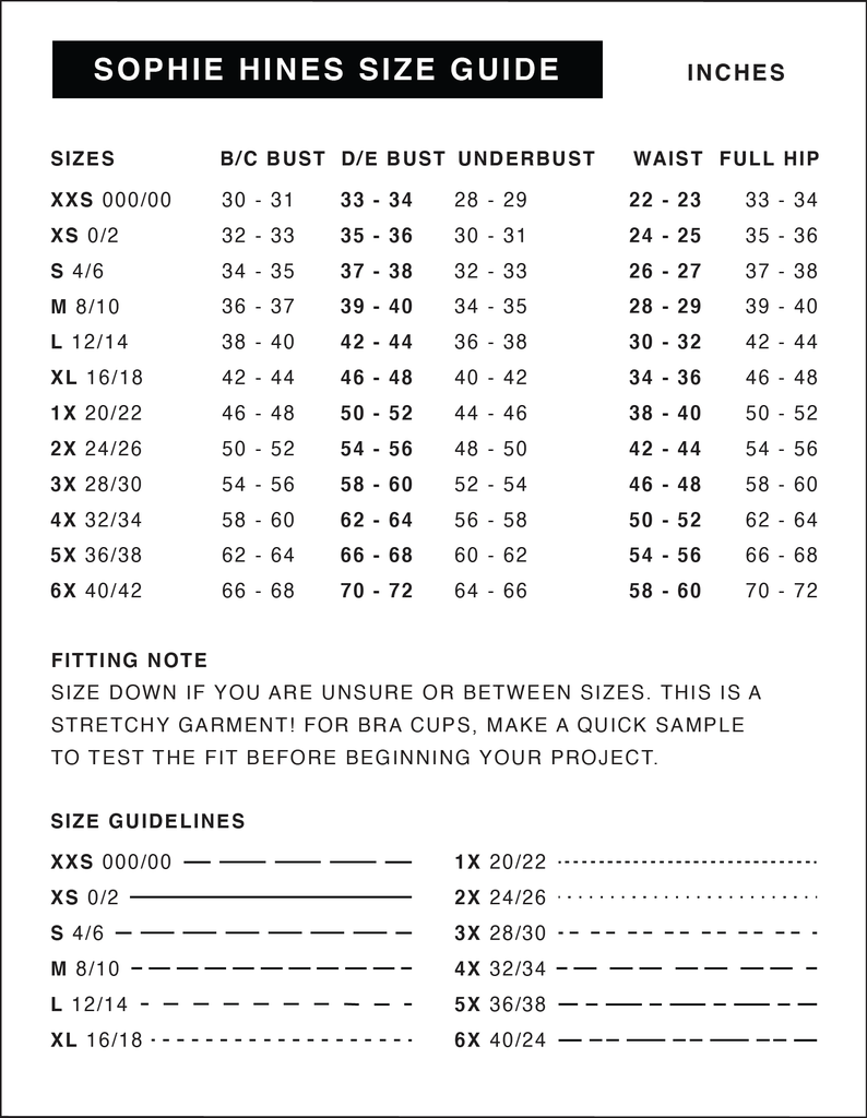 SIZING – Sophie Hines