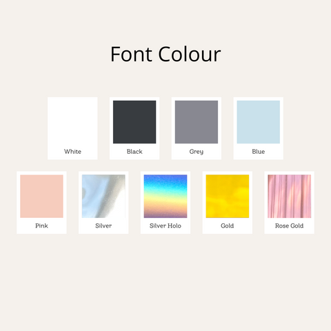 Font Colour Selection