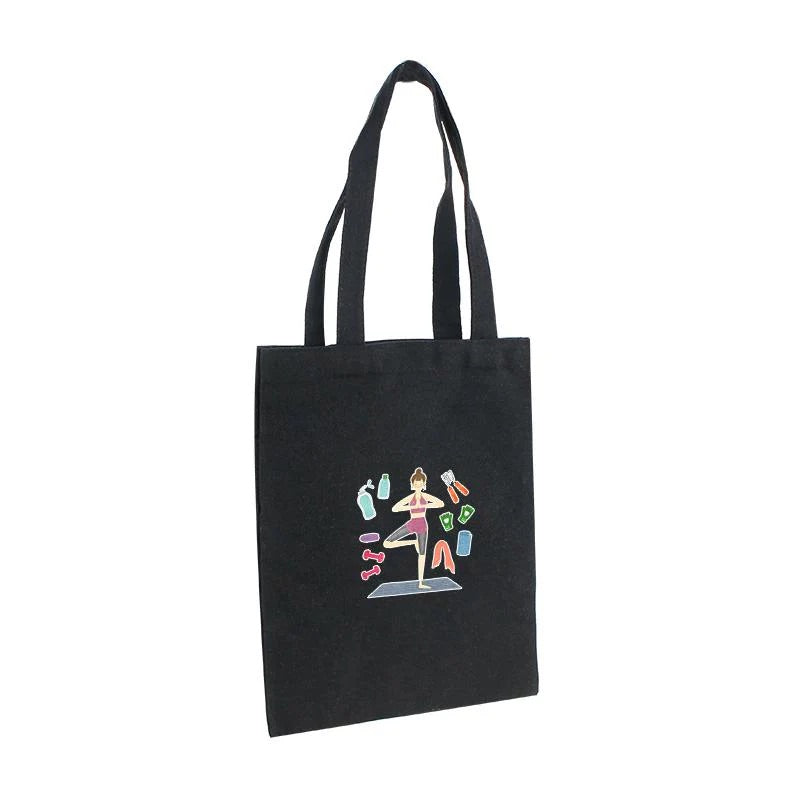 Cheap Customised Wholesale Black Colour Printing Tote Bag