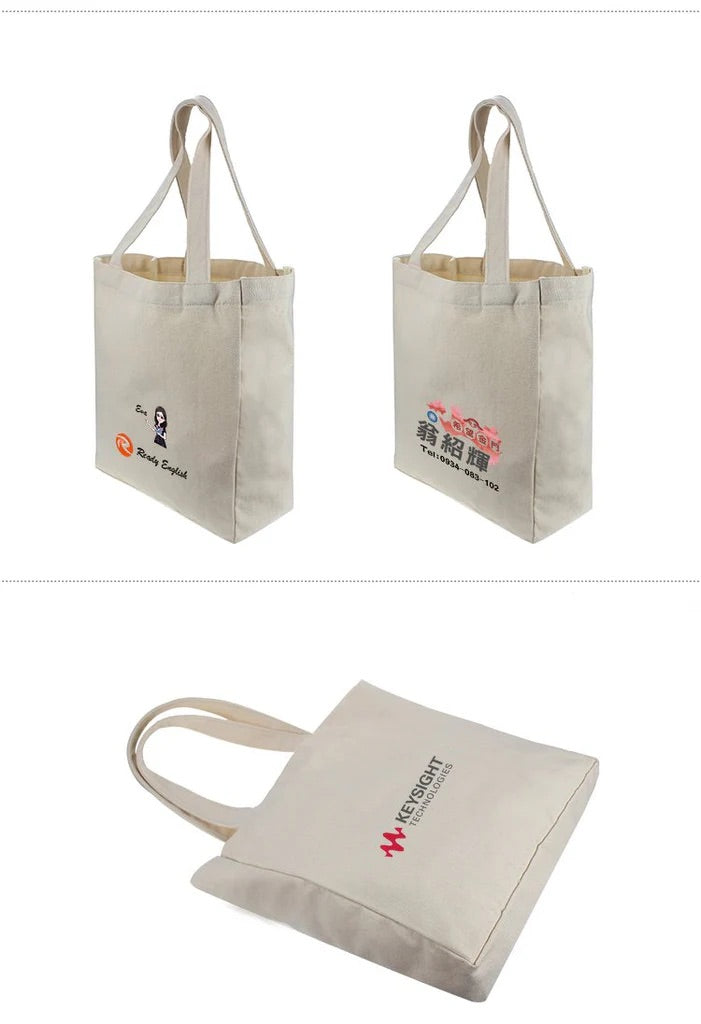 Cheap Customised Wholesale White Tote Bag Size