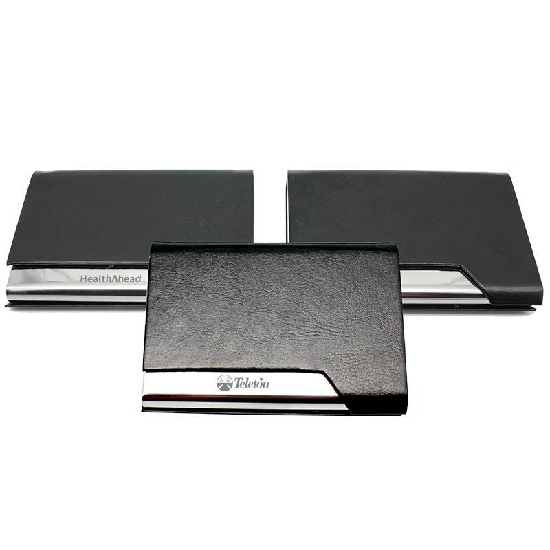 metal name card and black cover cheap corporate gifts singapore