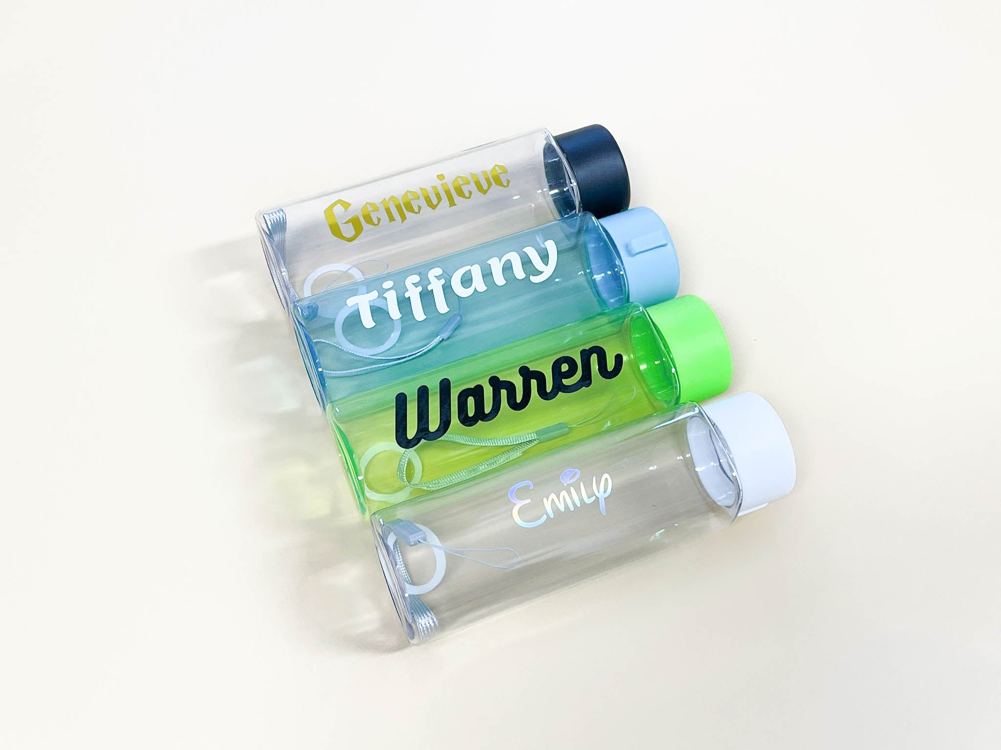 Personalised Gift Plastic bottle in assorted colours with name printing