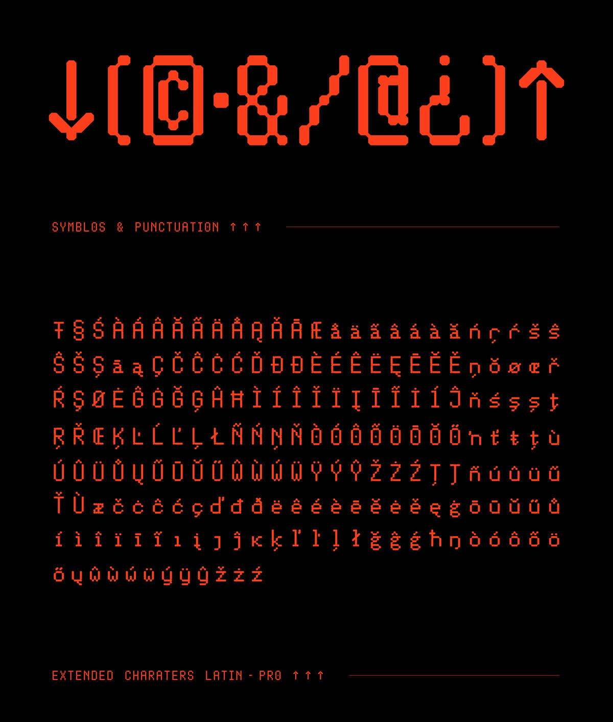 Ll Black Matrix Free Font Pixel Surplus