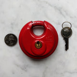 Red Round Disc Lock - Geared Up Pup