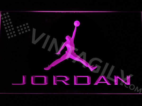 purple jordan sign