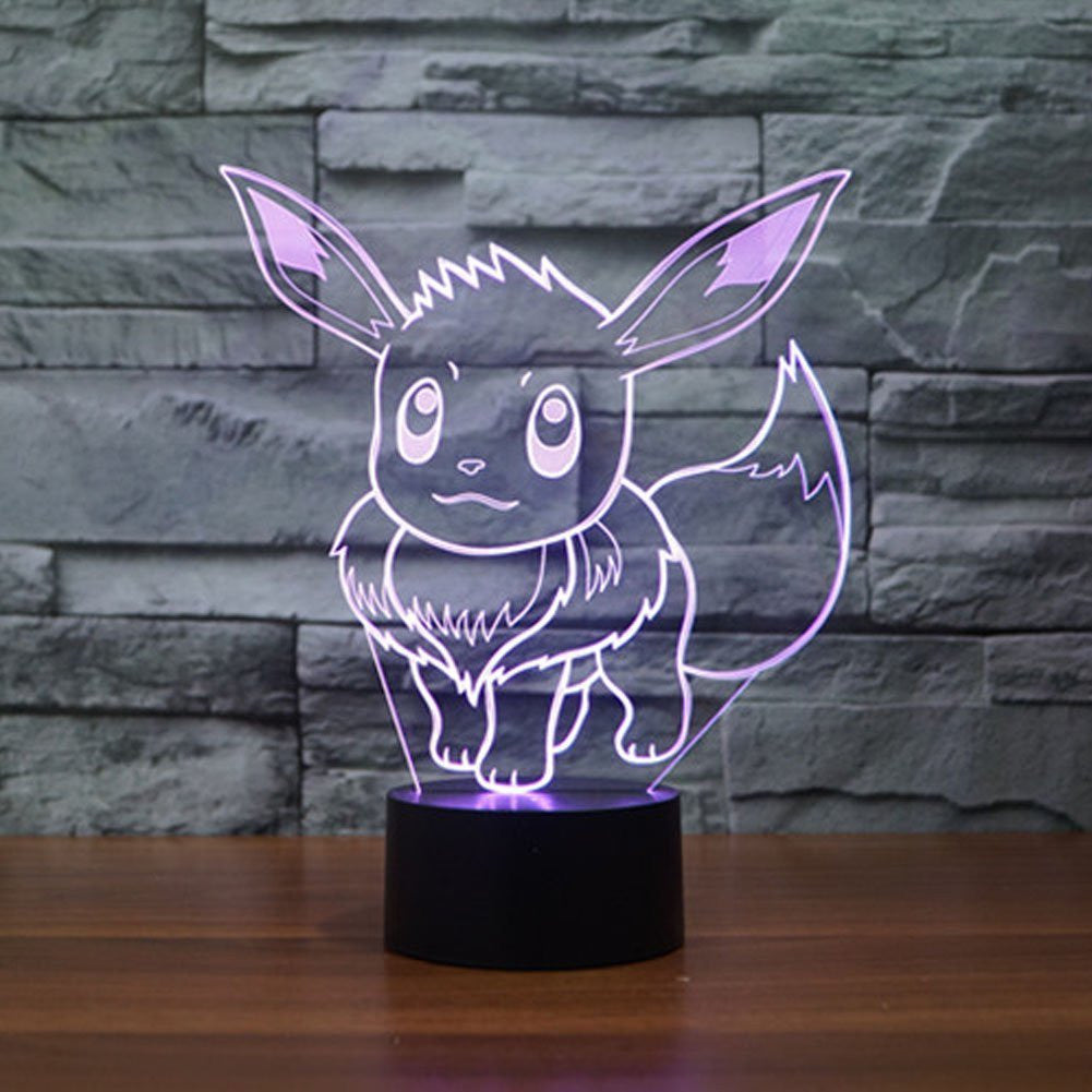 Eevee Pokemon 3D LED LAMP TheLedHeroes Vintagily.store