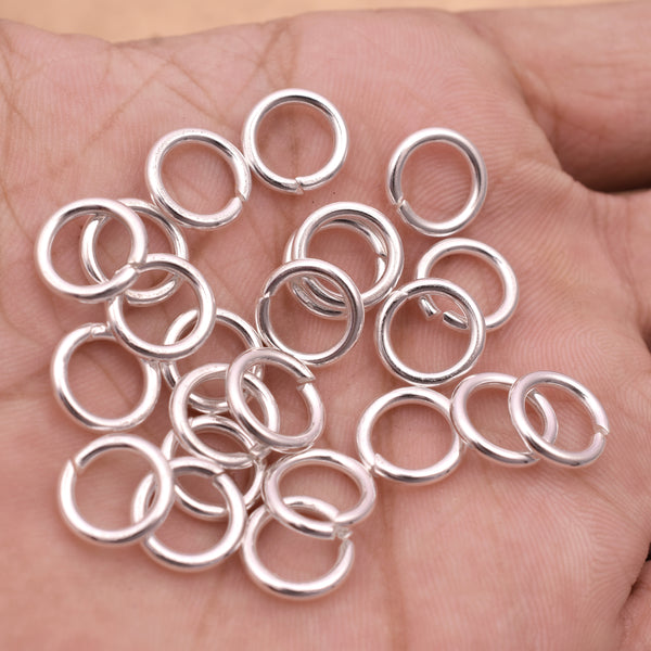 10mm Silver Plated 16 AWG Twisted Closed Jump Rings Manufacturer