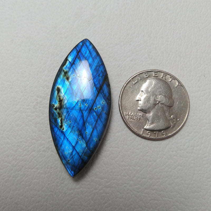 Blue Marquise Labradorite Cabochon Gemstone, Labradorite Cab Lot, Healing Stone, Smooth Polished AAA Beautiful Loose stone 59Cts.(21x46)mm