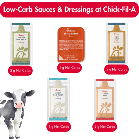 low carb sauces and dressings at chick-fil-a