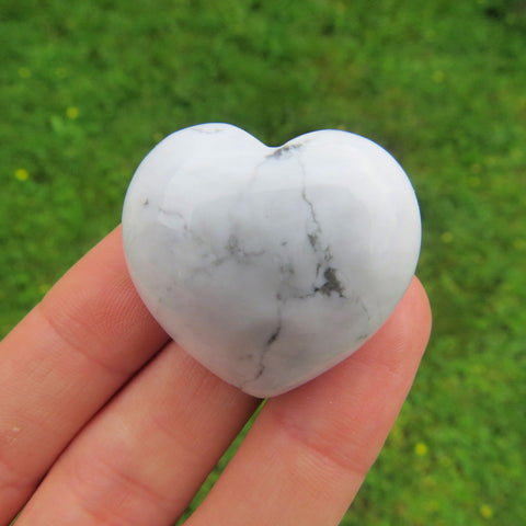 Howlite Crystal Heart