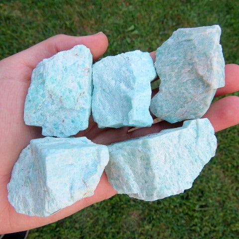 Raw Amazonite Stone 1 5 Natural Amazonite Crystal Crystalline Dream