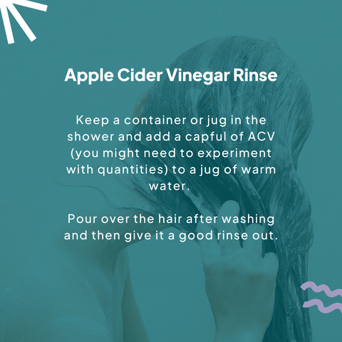 method for making an apple cider vinegar (ACV) rinse for hair