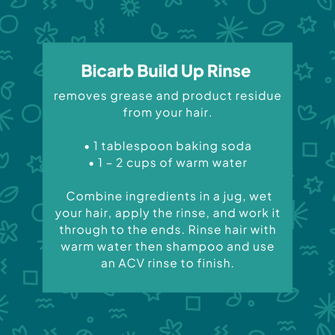 bicarb rinse recipe for removing build up in hair