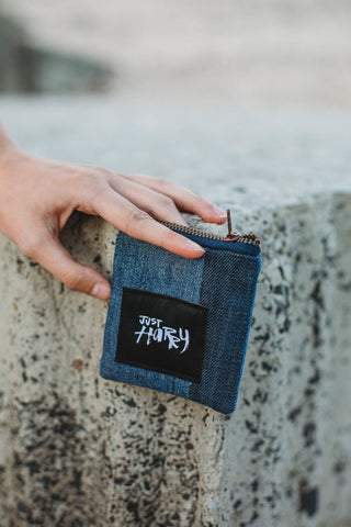 denim coin purse