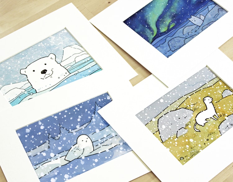 Arctic animal prints