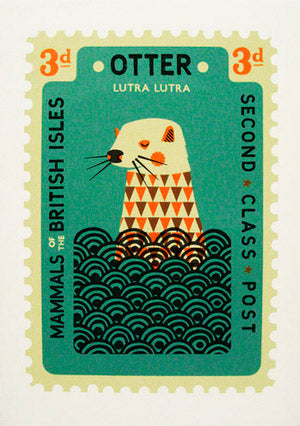 Tom Frost Otter Stamp Screenprint