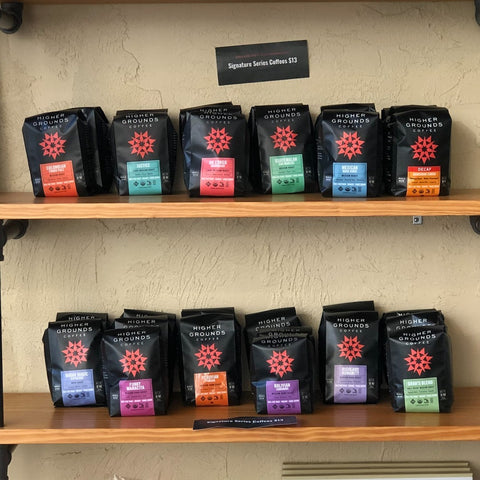 HG coffee on the shelf