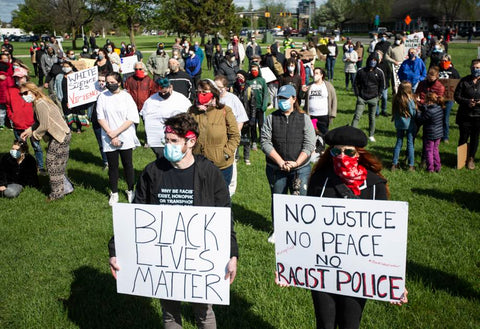 Traverse City Black Lives Matter protest_image courtesy of the TC Record Eagle