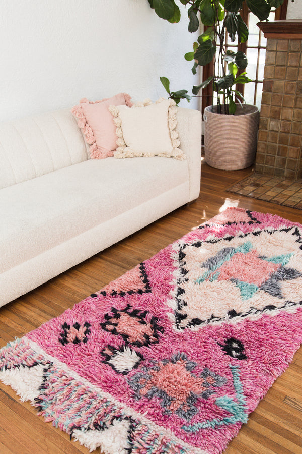 Boucherouite Pastel Small Pink Rug 4x3 – CLC by Corey Lynn Calter