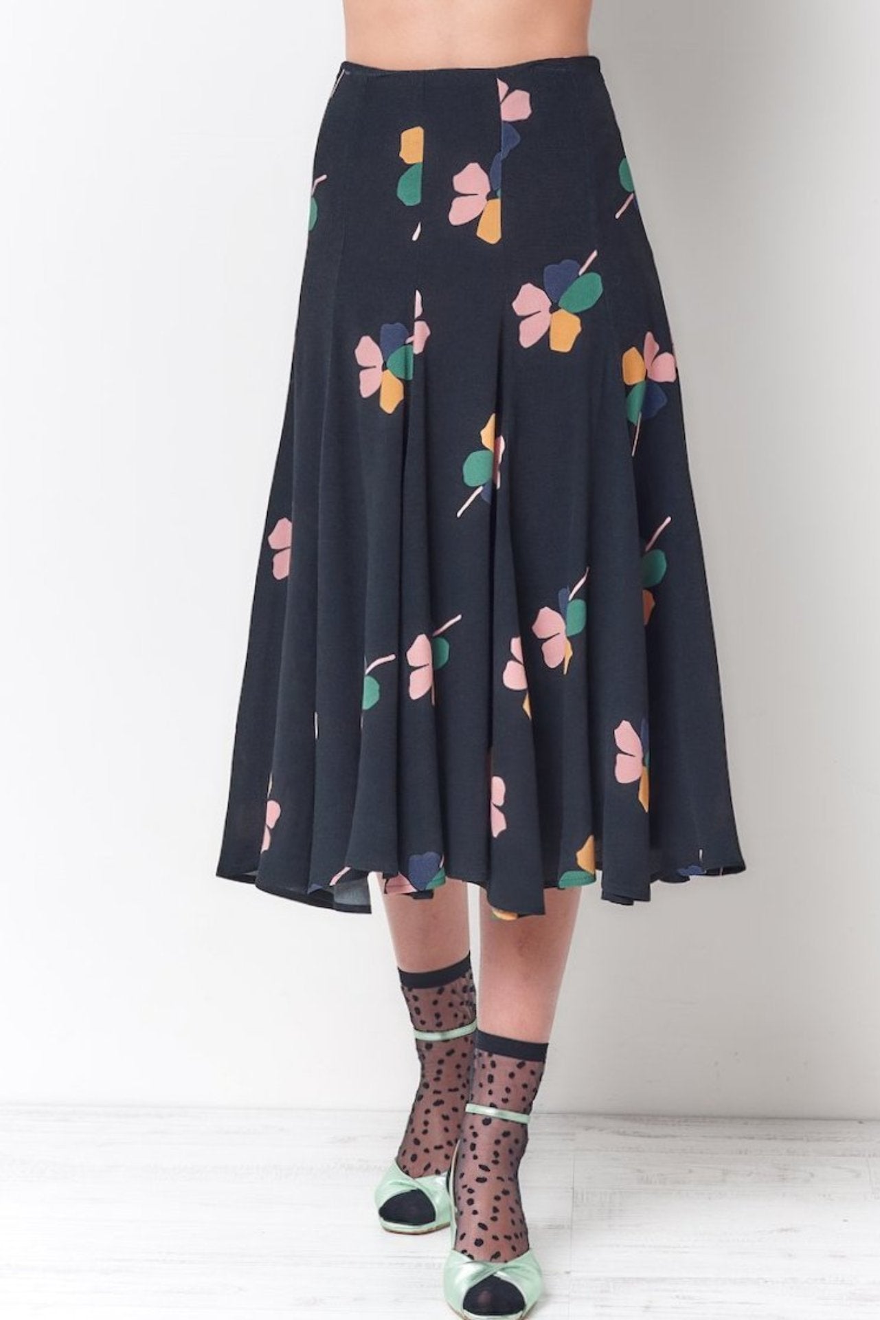 JENNA Gored Skirt - Floral – CLC by Corey Lynn Calter
