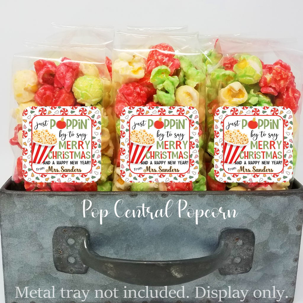 christmas popcorn treat bags